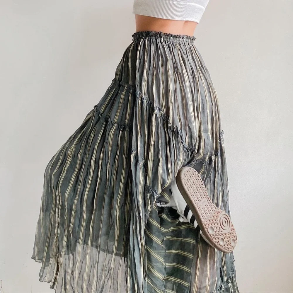Free People One Ember Printed Midi Skirt With Pockets Size Extra Small - Picture 3 of 12